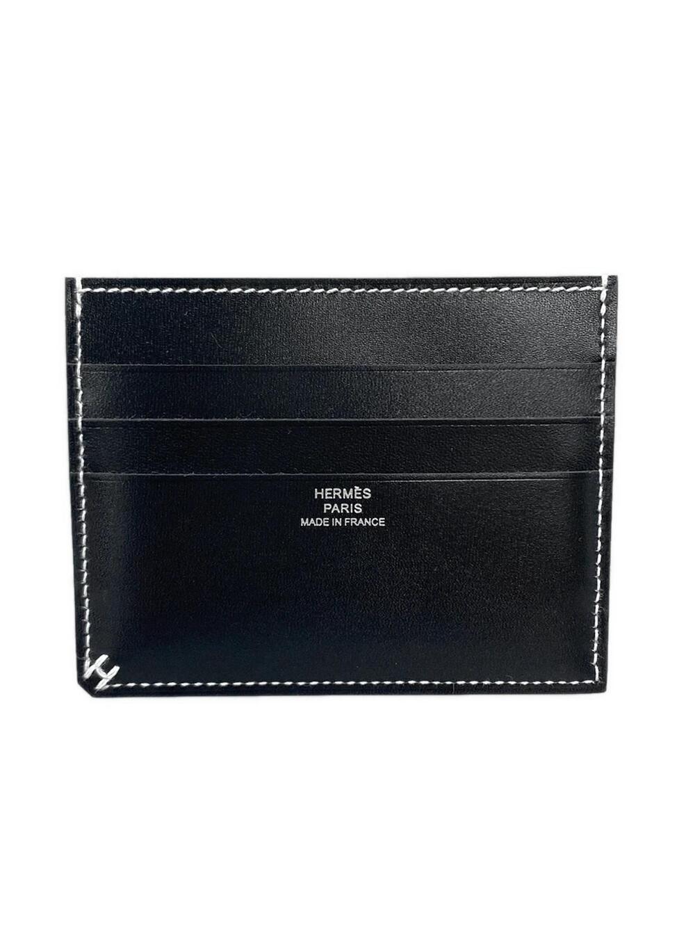Hermes H Sellier Black Box Calf W Card #368671H98B
